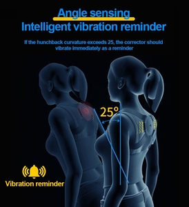 Correcteur de posture intelligent de haute qualité, professionnel, anti-cyphose, efficace, respirant, confortable, avec capteur de vibration, attelle dorsale - Product Image 4
