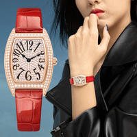 Montre à Quartz de luxe classique de haute qualité pour femmes mouvement Seiko dernier boîtier en alliage Design carré bracelet en cuir véritable pointeur