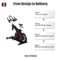 Support magnétique pour vélo, poignée multi-grip réglable, pédales de selle, volant d'inertie, base stable, usage commercial, acier au carbone, 150 kg max.