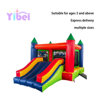 Yibei - Castillo Inflable de Lujo para Interiores y Exteriores, Colorido, Comercial, con Soplador, para Adultos y Niños