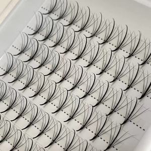 Chất lượng tốt nhất PREMADE hẹp người hâm mộ 7D wispy lông mi cụm 0.05 0.07 mét tùy chỉnh nhãn hiệu riêng - Product Image 3