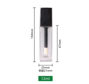 MLM Hot Sale OEM Custom 12ml Frosted Glass Lip Gloss <b>Bottle</b> <b>Brush</b> Applicator Concealer Foundation Liquid Packaging Wholesale - Product Image 5