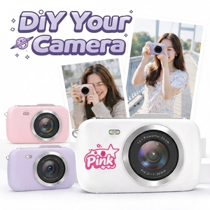 DIY กล้องดิจิตอลของคุณเอง ฟังก์ชั่นความงามพกพา ถ่ายภาพ วิดีโอ บันทึกวีดีโอ 4k เซลฟี่ ขนาดกะทัดรัด สำหรับผู้เริ่มต้น ของขวัญ DIY กล้องดิจิตอลของคุณเอง - Product Image 1