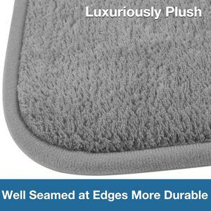 Water Absorption Non-Slip <b>Bath</b> Rug U-Shaped Toilet Mats Memory Foam Bathroom Mat <b>Set</b> - Product Image 3