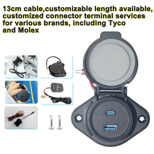 Cache-<span class=keywords><strong>prise</strong></span> étanche en caoutchouc IP67 <span class=keywords><strong>pour</strong></span> siège de camping-car, bateau, bus extérieur, avec chargeur de <span class=keywords><strong>voiture</strong></span> USB 65W PD3.0 18W QC3.0 12V 24V - Product Image 5