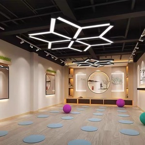 LED创意设计灯 鱼骨形Y型吊灯 办公室健身房网吧商店商场工业风格可定制 - Product Image 4
