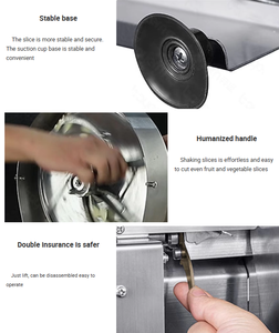 Machine commerciale automatique de découpe et de trançonnage de légumes, coupe-légumes et fruits pour concombre, pomme, oignon - Product Image 6