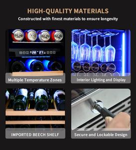 120L được xây dựng trong rượu vang hầm máy nén rượu lưu trữ Tủ lưu trữ cửa kép dispensador de vino rượu mát - Product Image 6