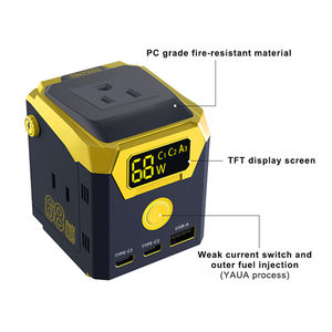 Cargador Rápido GaN PD de 68W, Adaptador de Viaje Global 2U3C con Certificación CE/FCC, Cargador Adaptador Internacional - Product Image 6