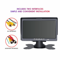 Système de caméra de recul AHD étanche à 4 broches pour voitures, bus, fourgonnettes, avec moniteur 4,3"/5"/7" et câble vidéo de 15 m