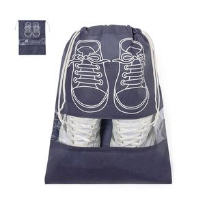 Sac de rangement promotionnel, durable, portable, écologique, en non-tissé, classique, fait main, avec cordon de serrage, pour chaussures, réutilisable, pour la maison et les voyages - Product Image 1