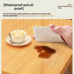 Nhỏ Vuông Bàn Cà Phê Bắc Âu Thiết Kế Gỗ Skeleton Khung Cho Phòng Khách Căn Hộ Sử Dụng - Product Image 4