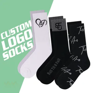 Design Made Your Own Logo Calcetines Personalizados Hombres Calcetín Casual Diseño Personalizado Logo Algodón Hombres Calcetines