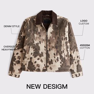 Nouvelle Collection 2025 – Blouson <span class=keywords><strong>Homme</strong></span> Automne Coupe-Vent Grande Taille Style Workwear Décontracté Hip-Hop Imprimé Lettres Matelassé 100% Coton Écologique - Product Image 2