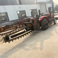 Nueva Mini Zanjadora de Cadena, Excavadora de Canales para Terrenos Agrícolas, Zanjadora Accionada por Tractor