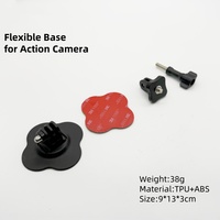 Support de fixation flexible adhésif pour caméra d'action GoPro Hero 13/DJI Osmo 360/Insta360 X6/X5 sur casque de moto, scooter, planche de surf