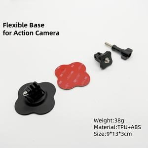 Base de Montaje Flexible con Adhesivo para Cámaras de Acción GoPro Hero 13/<span class=keywords><strong>DJI</strong></span> <span class=keywords><strong>Osmo</strong></span> 360/Insta360 X6/X5 en Casco de Motocicleta, Scooter, Tabla de Surf - Product Image 2