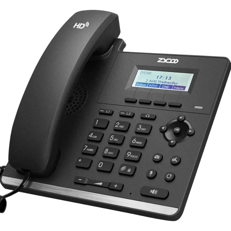 費用対効果の高いデスクトップ/ウォールマウントZycooVoIP電話CooFone-H81