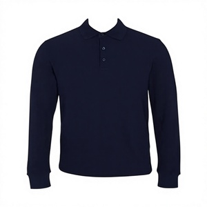 Chemise Homme Sur Mesure Bleu Marine avec Fermeture Éclair, Motif Uni, Tissu Tricoté 100% Coton, Poche Poitrine, Coupe Ajustée pour Style Smart Casual - Product Image 2