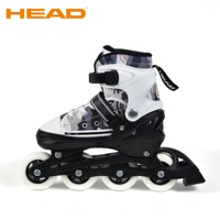 Patins à roulettes ajustables haut de gamme pour enfants - Tige en cuir et mesh, roulements ABEC-7, châssis en aluminium, pour l'extérieur