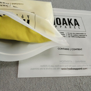 รีไซเคิลพลาสติกซิปล็อคล้างถุงพลาสติกด้านหน้าผนึกสำหรับเสื้อผ้า - Product Image 1