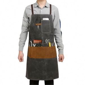 Tabliers de travail en jean sans manches, lavables et réutilisables, avec poches, pour mécaniciens et coiffeurs, durables, pour le commerce extérieur, vente en gros - Product Image 1