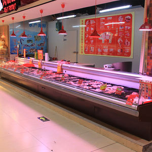 Escaparate de enfriador de carne de una sola temperatura para carnicería Enfriador de carne fresca de enfriamiento directo con iluminación LED - Product Image 3