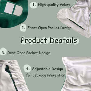 Couche lavable pour adulte AIO, grande taille, couche en tissu lavable, couche imperméable, couche de soin - Product Image 5