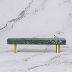 Modern Nordic Minimalist Marble and <b>Brass</b> T-Shaped Cabinet Drawer <b>Knob</b> and Handle Set-Durable Easy Installation - Product Image 5
