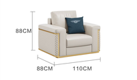 Ensemble de canapés modulaires Chesterfield en similicuir de luxe moderne et simple, avec coussins rembourrés en éponge pour appartement, hôtel, villa, salon
