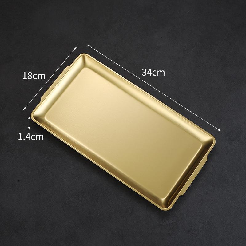 34*18cm rectangular plate [Gold]