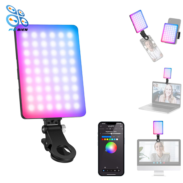 Compact Rechargeable LED Fill Light 95 CRI 20 Effects 7 Modes for Instagram Vlog Makeup Phone Laptop Camera Video