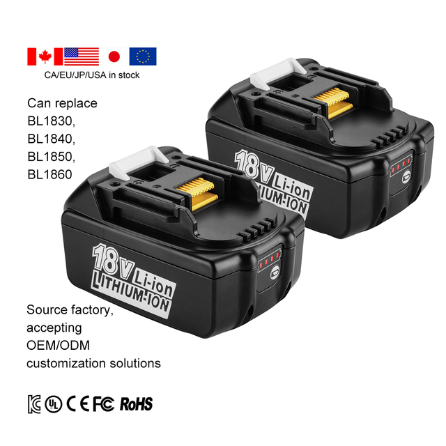 XNJTG Replacement for BL1860B 18V Battery Pack 6.0Ah Lithium Ion  BL1820B 1830B BL1840 BL1850 for MAK Power Tool