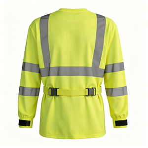 Custom Long Sleeve Reflective Work Safety T Shirts with Reflective Tape Factory Mining Safety Hi Vis Work Clothing - Product Image 3