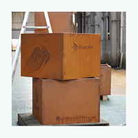 Pots de plantes en acier métallique sur mesure, design moderne, jardinière longue en acier corten