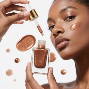 Suero facial de bronce teñido bronceado nutritivo orgánico hidratante de Venta caliente - Product Image 1