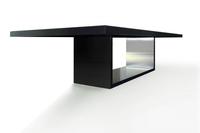 Mobilier de bureau moderne table de réunion longue en pierre de quartz de bonne qualité table de conférence en marbre noir