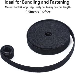 Eco-friendly Custom Nylon elastico gancio anello di fissaggio durevole adesivo posteriore colla nastro rotolo per Velcro per medico - Product Image 3