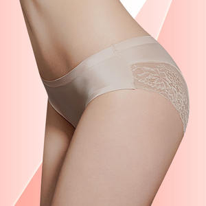 กางเกงชั้นในของผู้หญิง,กางเกงในผ้าลูกไม้เซ็กซี่ไม่มีรอยต่อผ้าวิสคอสสำหรับผู้หญิง - Product Image 4