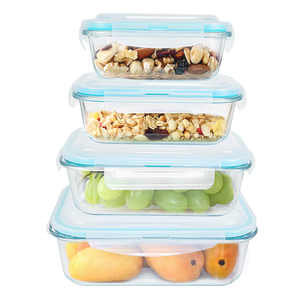 Airtight Meal Prep Dishwasher and Microwave Safe Glass Lunch Box bpa free Bento Lunch Box Glass Food Container Sets