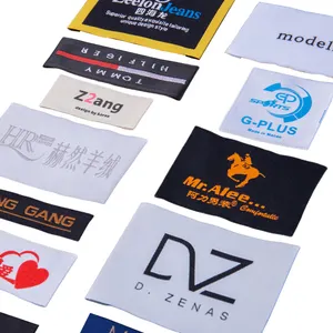 Cross Letter Logo Custom Private Brand Logo Designers Woven Cloth Iron On Labels Patches For Clothing Clothes T-shirt