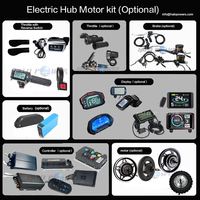 24/36v 48v 250w-500w-1000w 12 "12 pouces roue Bldc Brushless Dc engrenage Emb Hall fauteuil roulant vélo électrique moyeu moteur Kit de Conversion