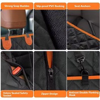 Tapis de siège de voiture Oxford durable, doux et imperméable pour chien, hamac antidérapant avec poches en polyester durable pour chats