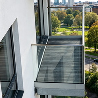 Vente en gros de balustrades en verre modernes, profilés en aluminium en forme de U pour escaliers, balcons, terrasses, piscines, villas