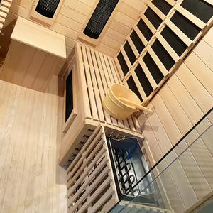 大尺寸室内定制湿蒸汽桑拿传统木雪松桑拿带哈维亚石 - Product Image 5