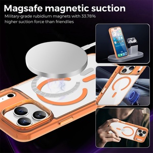Funda Transparente para Teléfono Móvil con Protección de Lente Magnética Antiarañazos para iPhone 17Air 16 15 14Pro Max, Carcasa Trasera Transparente Resistente a Golpes - Product Image 6