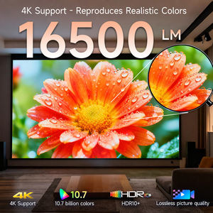 Projecteur vidéo 4K HDR ultra-lumineux EARC avec système Linux, objectif électrique, haut-parleur 30W, projecteur LCD certifié <span class=keywords><strong>Youtube</strong></span>/Prime Video - Product Image 2