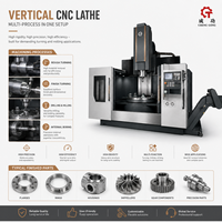 Centre d'usinage vertical CNC de haute précision avec bac de récupération de copeaux et poignée en cuivre, tour CNC vertical