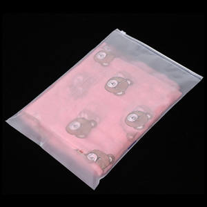 사용자 정의 매트 로고 인쇄 PE 지퍼 잠금 폴리 지퍼 잠금 젖빛 플라스틱 포장 가방 옷 - Product Image 5