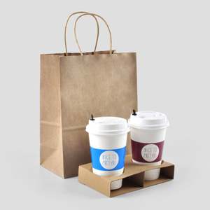 Sacs cadeaux pour enfants en papier kraft biodégradable, nouveau design, avec poignées - Product Image 4